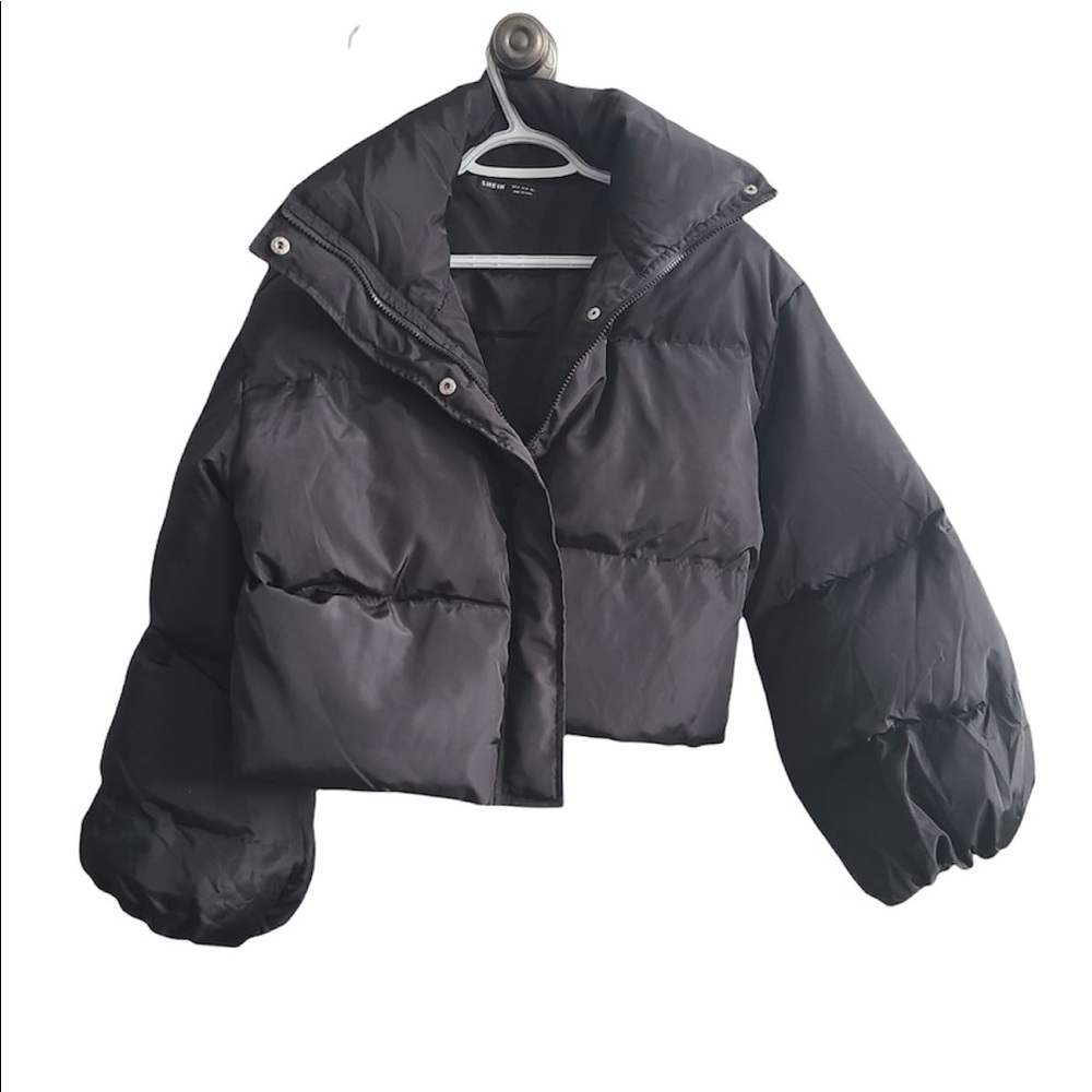Women’s Black Puffer Jacket- SHEIN